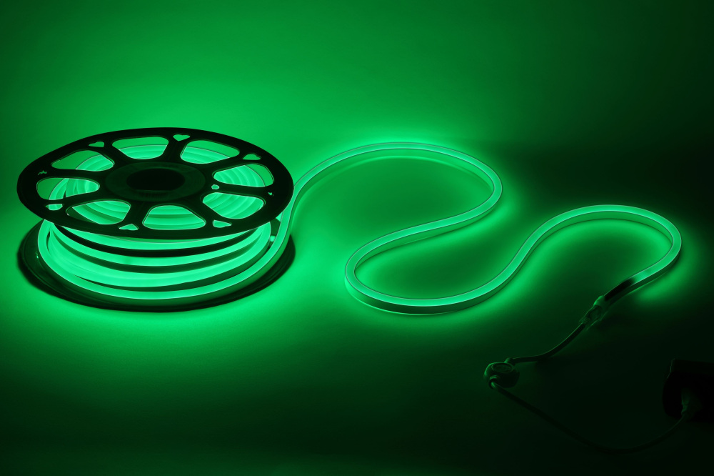 Гибкий неон  N2835-120-IP67-220V-20m-G 