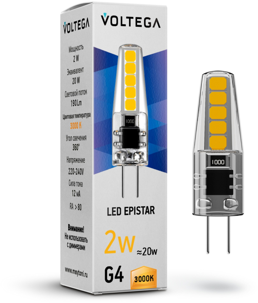 Лампочка светодиодная Capsule G4 7260 