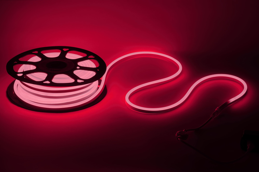 Гибкий неон  N2835-120-IP67-220V-20m-R 