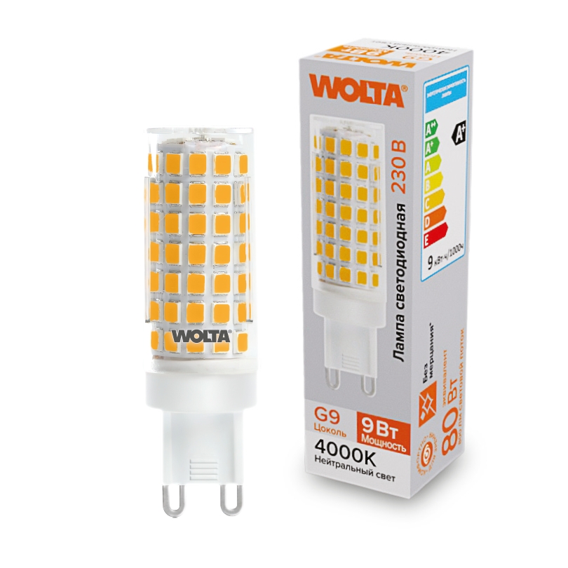 Лампочка светодиодная  WSTD-JCD-9W4KG9-C 