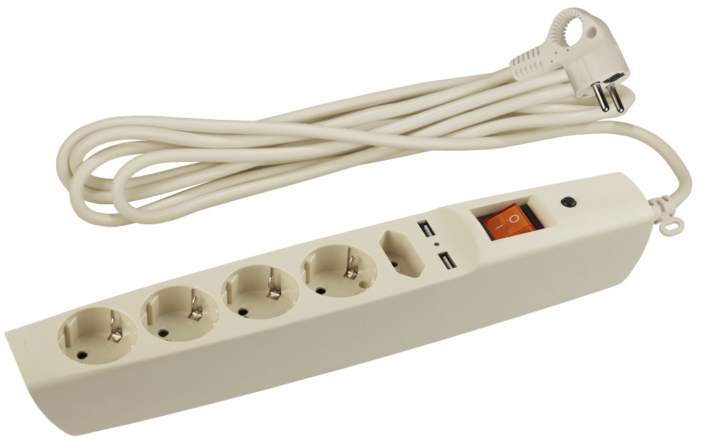 Розеточные блоки, удлинители  SFU-5es-2m-I 