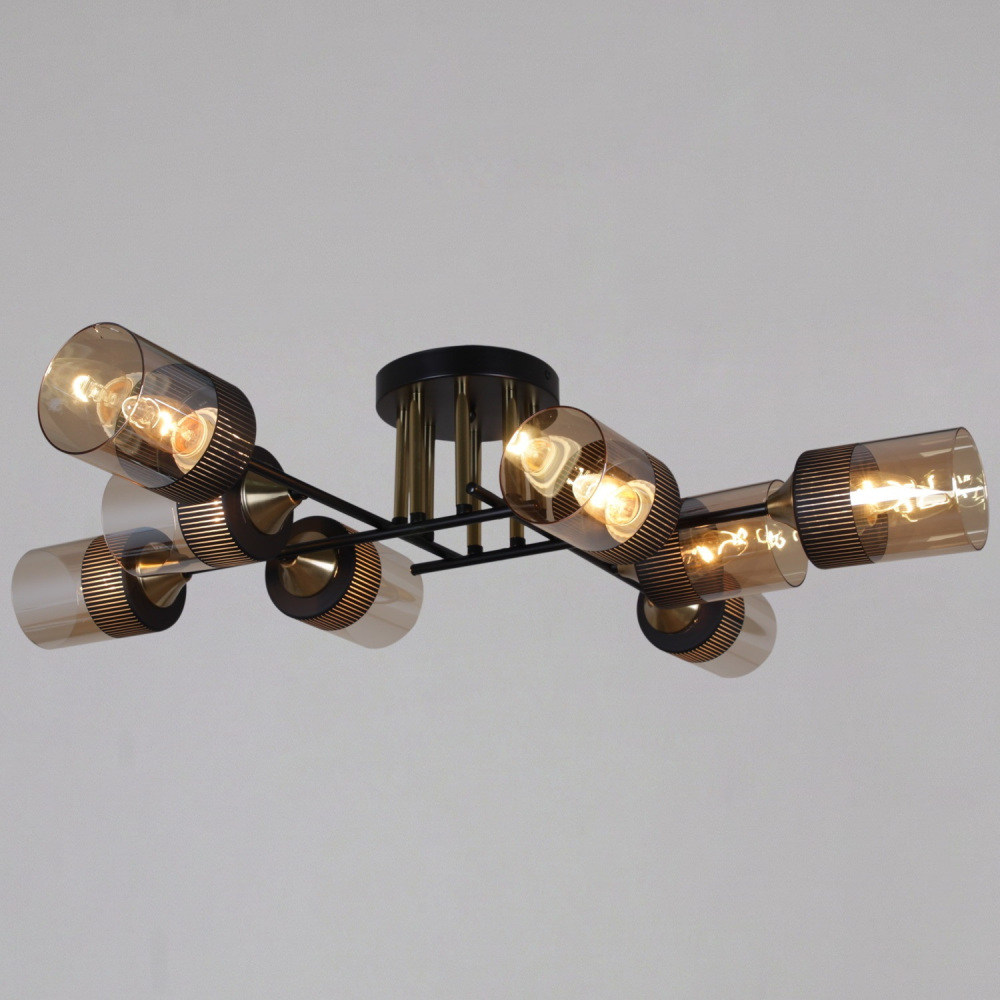 Подвесная люстра  48460-0.3-08 BK+COPPER 