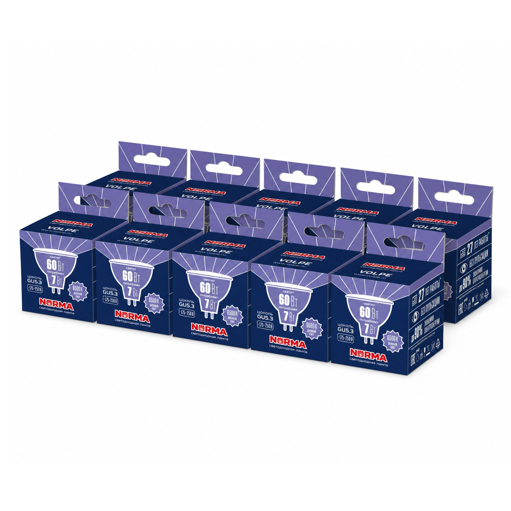 Лампочка светодиодная Norma LED-JCDR-7W/6500K/GU5.3/NR SET10 