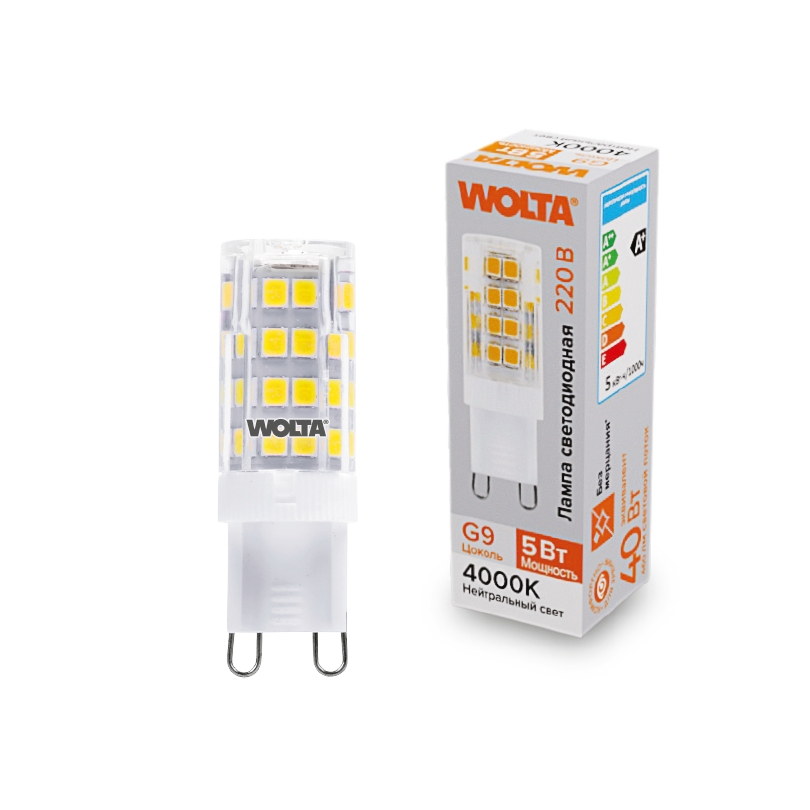 Лампочка светодиодная  WSTD-JCD-5W4KG9-C 