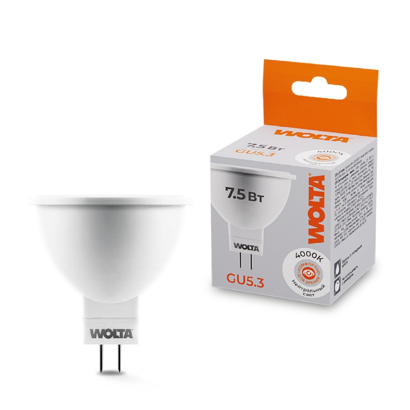 Лампочка светодиодная  25SMR16-220-7.5GU5.3 