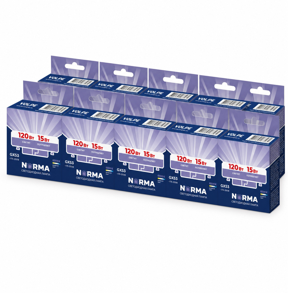 Лампочка светодиодная Norma LED-GX53-15W/6500K/GX53/FR/NR SET10 