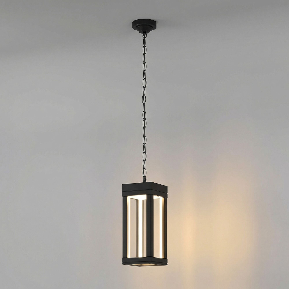 Уличный светильник подвесной Frame 1528 TECHNO LED черный 