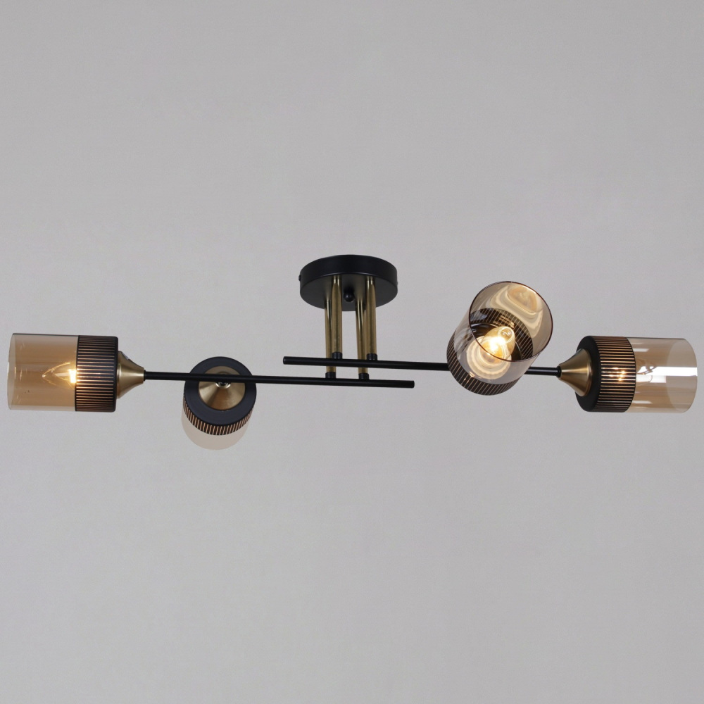 Подвесная люстра  48460-0.3-04 BK+COPPER 