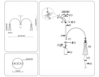 Потолочная люстра High Light LH55703