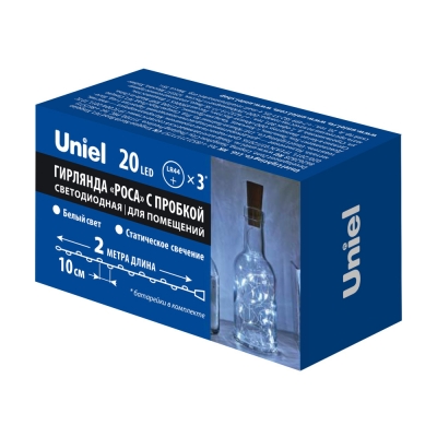 Гирлянда  ULD-S0200-020/SСR/3LR WHITE IP20 WINESTOPPER