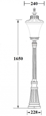 Наземный фонарь ELBA 86411 Bl