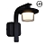 Настенный фонарь уличный  08334-9.2-001JH LED12W BK RLOS 