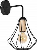 Бра  MD.9051-1-W-BK+WOOD 