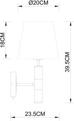Бра Robert A5066AP-1BK