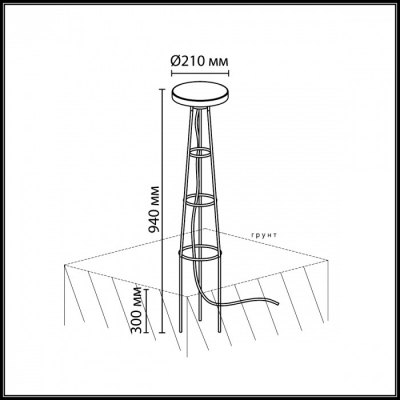 Грунтовый светильник Liana 7108/15GL