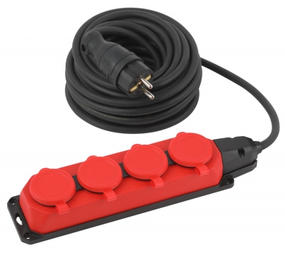 Розеточные блоки, удлинители  UK-4e-3x1,5-10m-IP44(KG)