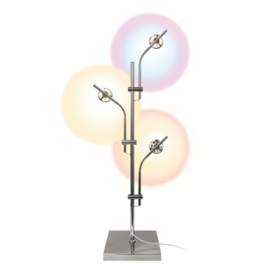 Торшер  ULM-T640 3x2W/3000K CHROME MULTICOLOR