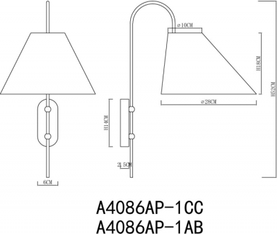 Бра Rondo A4086AP-1AB
