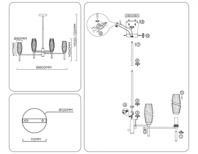 Потолочная люстра High Light LH55202