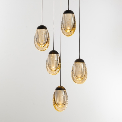 Подвесной светильник MD25090022 MD25090022-5A matt black/champagne
