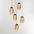 Подвесной светильник MD25090022 MD25090022-5A matt black/champagne