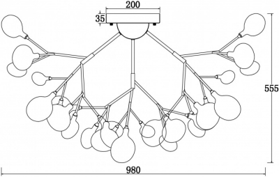 Потолочная люстра Florencia FR5049CL-36W1