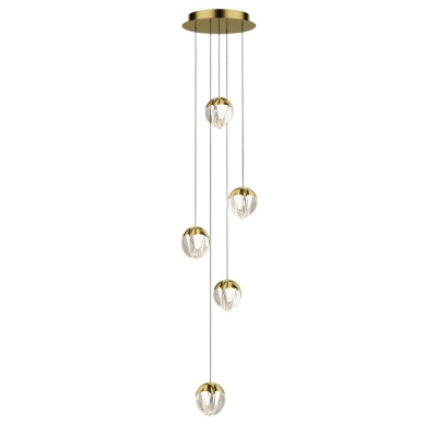 Подвесной светильник MD24001033 MD24001033-5A gold/clear
