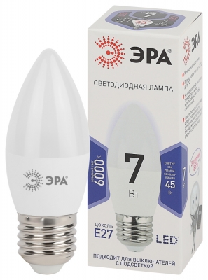 Лампочка светодиодная  LED B35-7W-860-E27