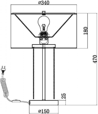 Интерьерная настольная лампа Impressive MOD151TL-01G