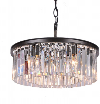 Подвесная люстра 1920s Odeon KR0387P-6B/P black/clear