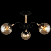Потолочная люстра  04886-0.3-03 BK+WOOD 