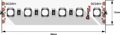 Светодиодная лента LUX DSG3A120-24-RGB-33