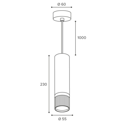 Подвесной светильник Wsl-Gu10/19 WSL-GU10/P19BG