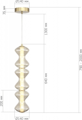 Подвесной светильник Spine SL6136.213.01