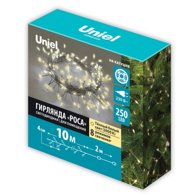 Гирлянда  ULD-S1000-250/DTA WARM WHITE IP20 DEWDROP