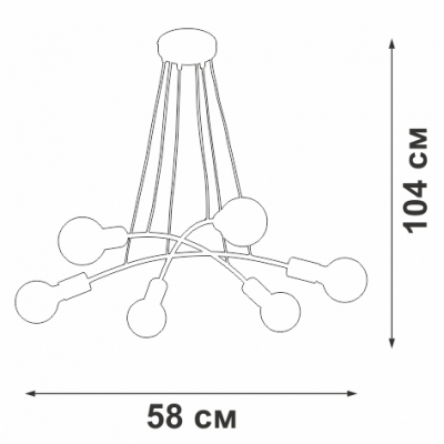 Подвесная люстра  V4989-1/6S