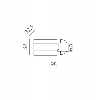 Питание боковое Quattro 504117-FRPS