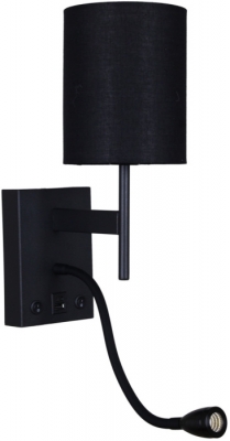 Настенный светильник  86210-9.2-001KT LED3W+E14 BK