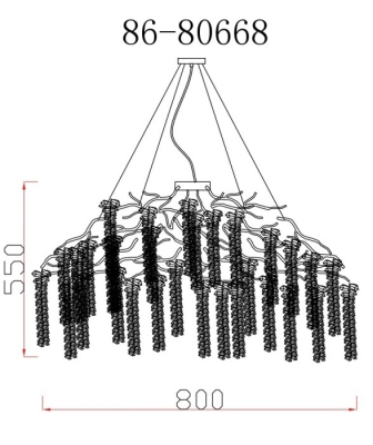 Подвесная люстра  86-80668