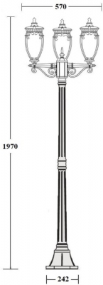 Наземный фонарь VERONA 86208B/02 Bl