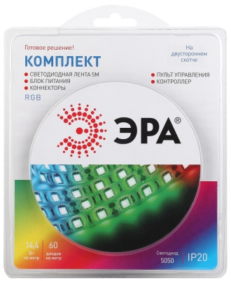 Светодиодная лента  5050kit-14,4-60-12-IP20-RGB-5m