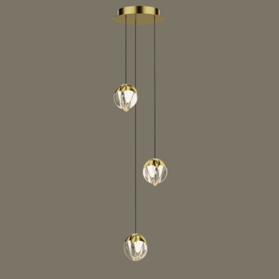 Подвесной светильник MD24001033 MD24001033-3A gold/clear