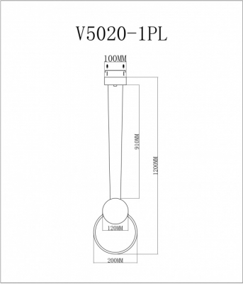 Подвесной светильник Yumi V5020-1PL