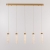 Подвесной светильник MD24030028 MD24030028-5B brass/clear