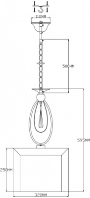 Подвесной светильник Dark V2580-1P