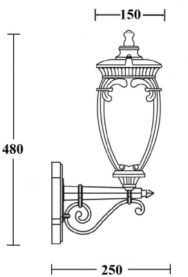 Настенный фонарь уличный VERONA 86201/02 Gb