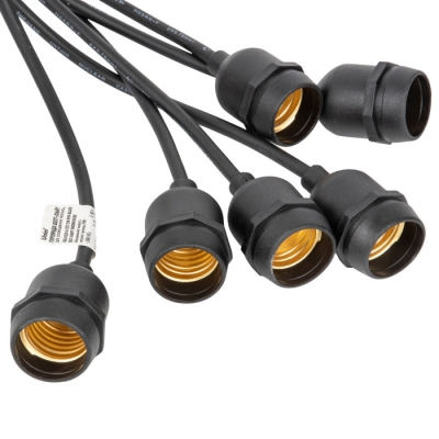 Гирлянда  UDL-K230 6/E27/5M IP54 BLACK BELT-LIGHT GREENHOUSE