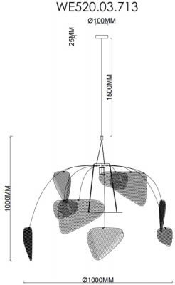 Подвесной светильник Palma WE520.03.713
