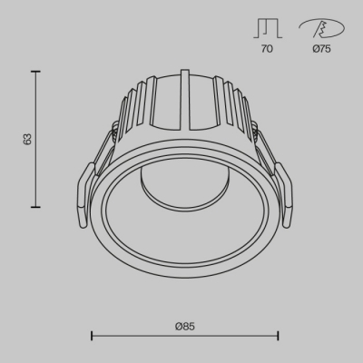 Точечный светильник Alfa LED DL043-01-15W4K-RD-W