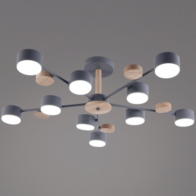 Потолочная люстра  03758-0.3-10 GREY+WOOD GX53
